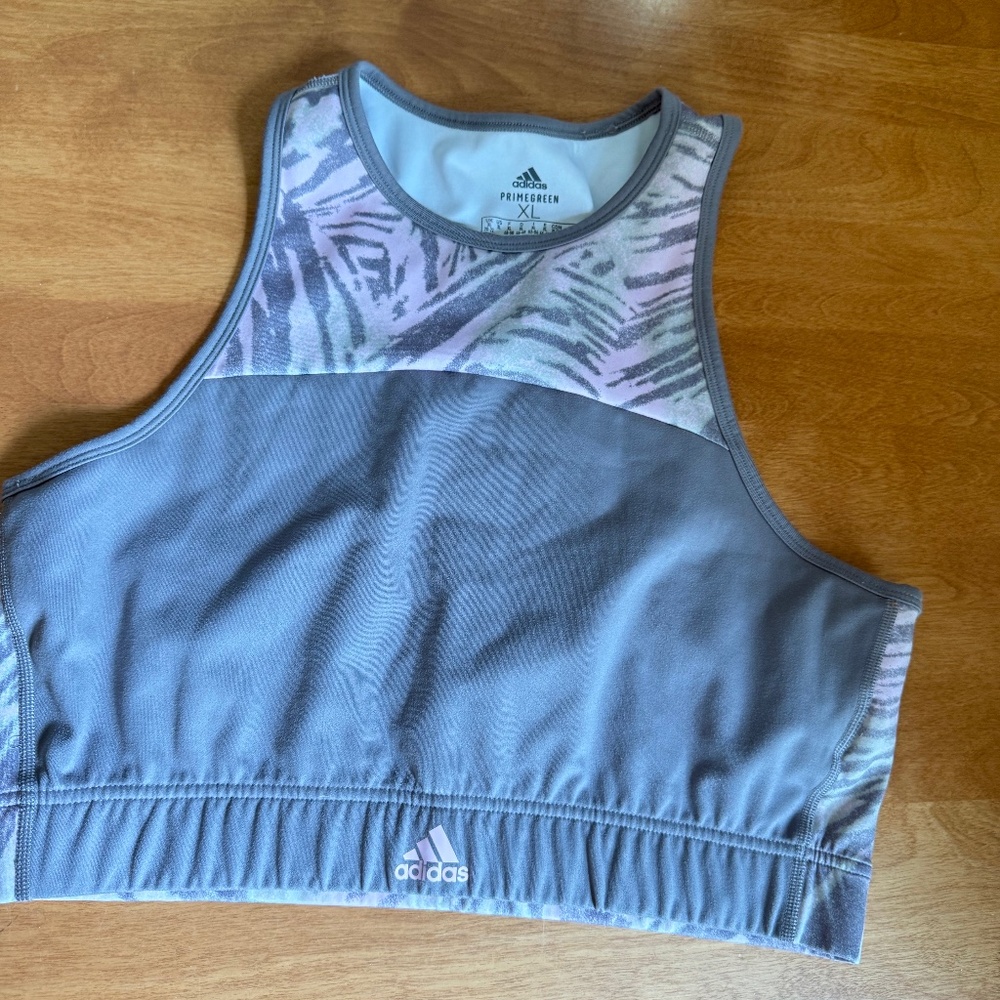 Adidas Prime Green Athletic Sports Bra Women's XL